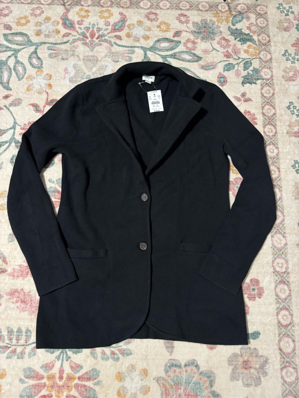 J. Crew Black knit Sweater Blazer Jacket